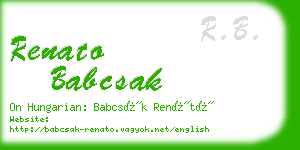 renato babcsak business card